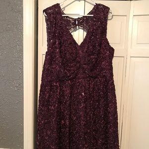 Plum Sparkly ModCloth Dress